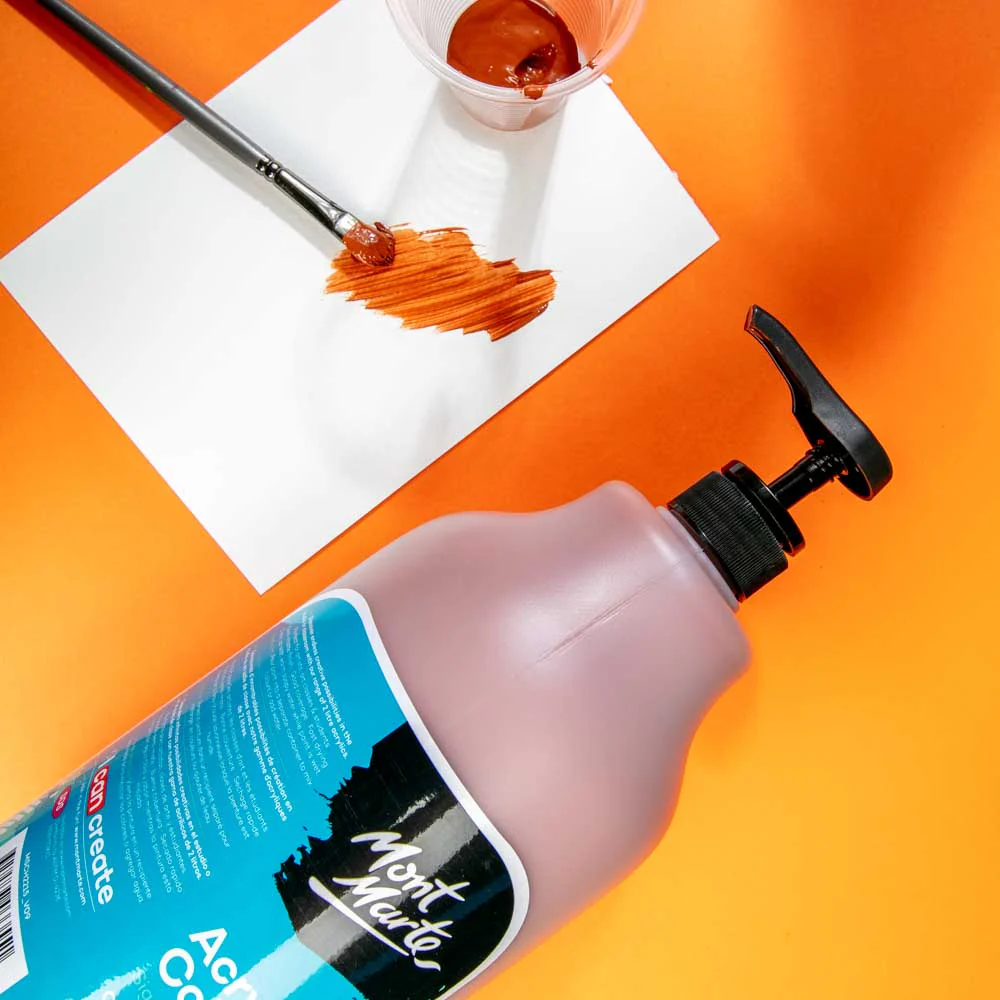 Acrylic Colour Paint Signature 2L (67.6 US fl.oz) Bottle – Burnt Sienna - Image 9