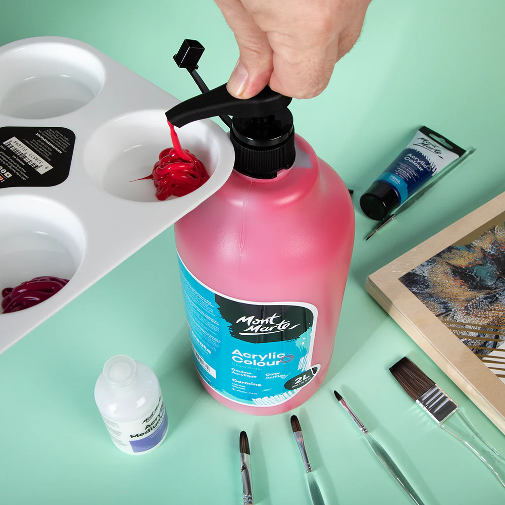 Acrylic Colour Paint Signature 2L (67.6 US fl.oz) Bottle – Carmine - Image 8