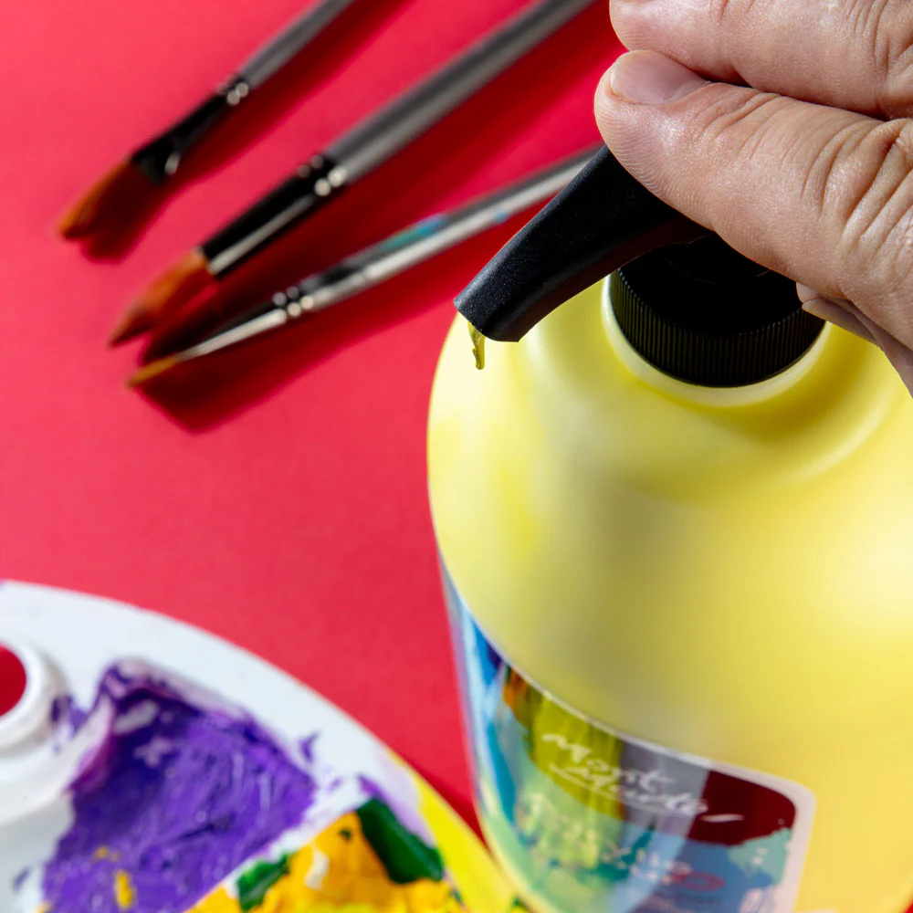 Acrylic Colour Paint Signature 2L (67.6 US fl.oz) Bottle – Lemon Yellow - Image 6