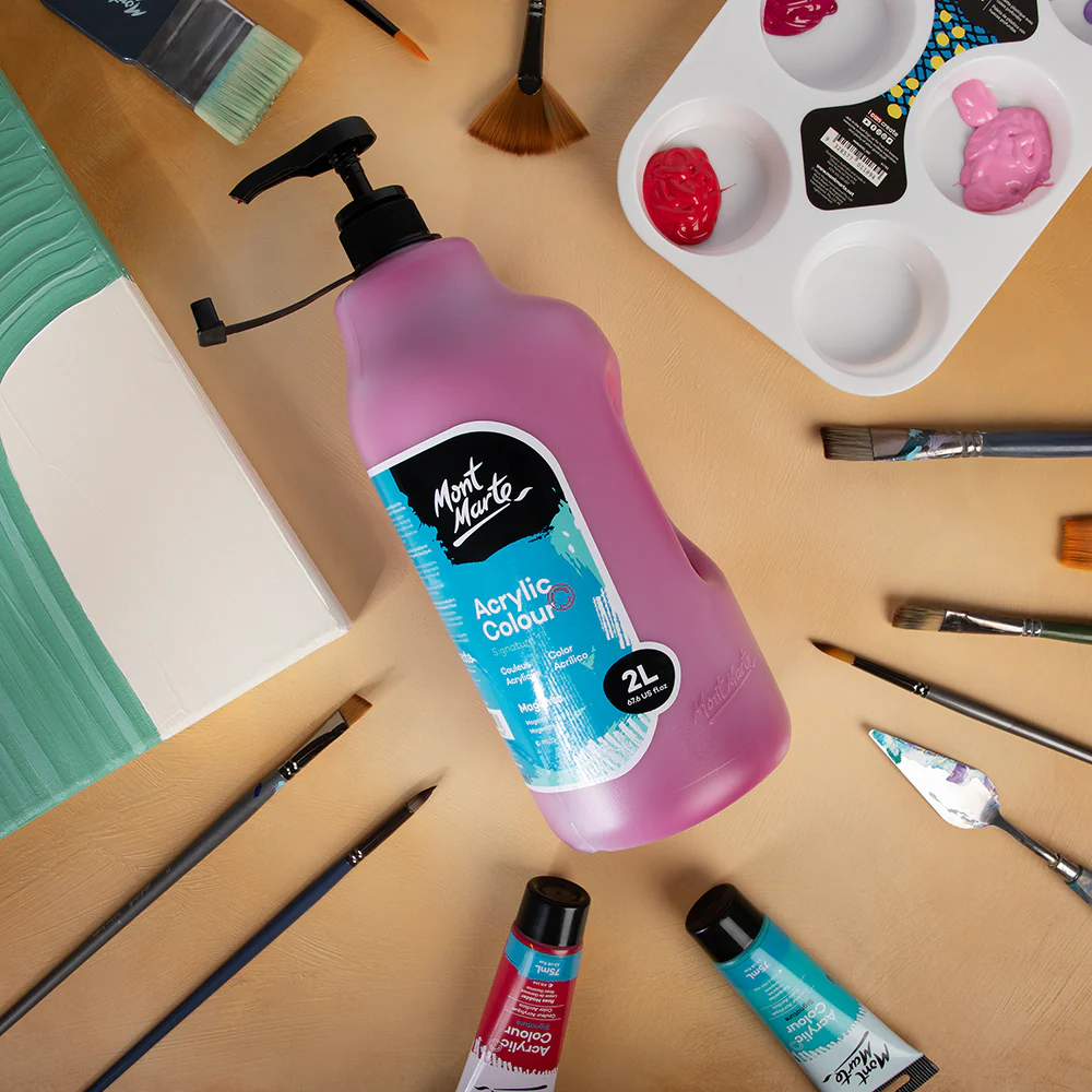Acrylic Colour Paint Signature 2L (67.6 US fl.oz) Bottle – Magenta - Image 10