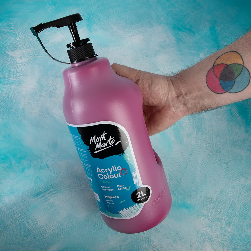 Acrylic Colour Paint Signature 2L (67.6 US fl.oz) Bottle – Magenta - Image 11