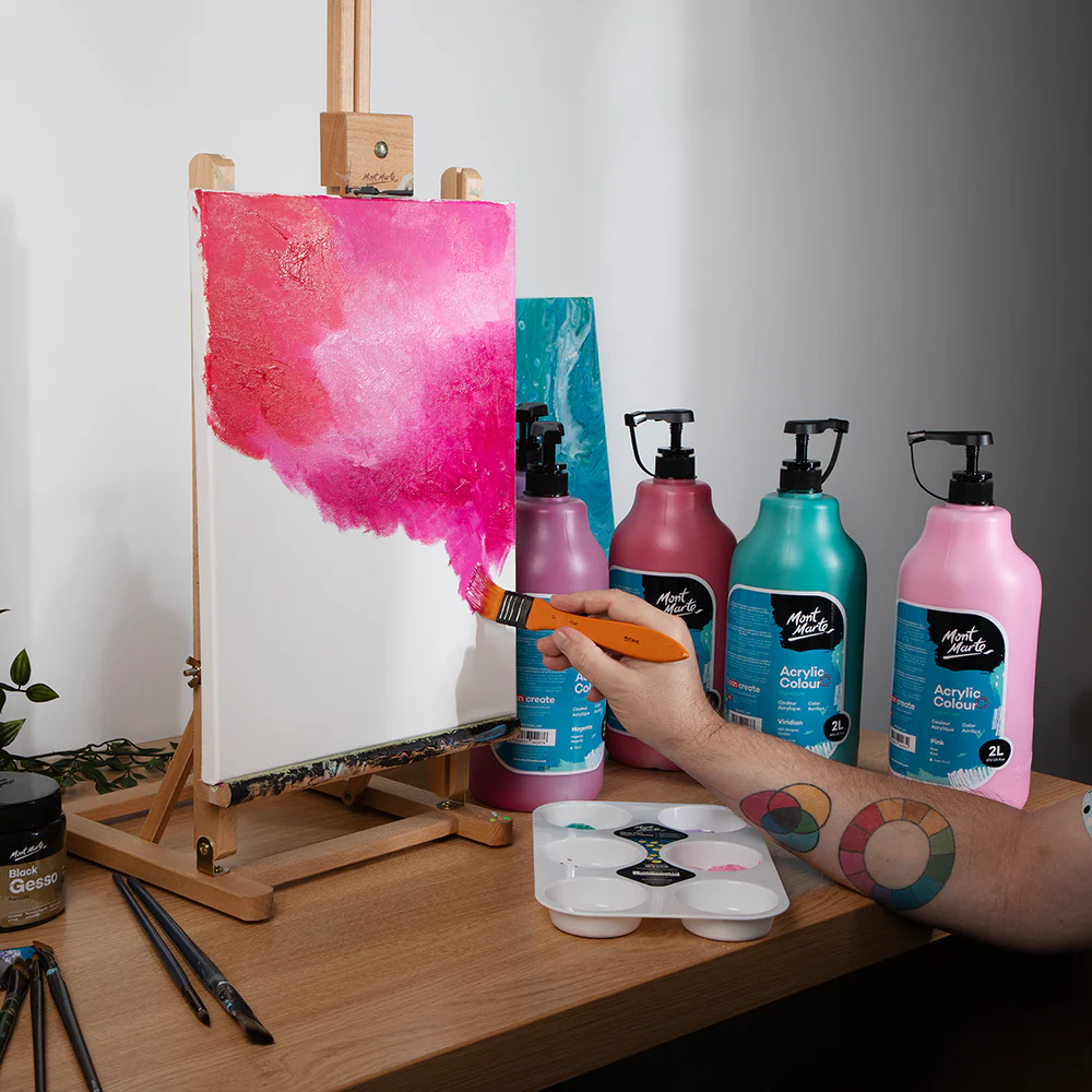 Acrylic Colour Paint Signature 2L (67.6 US fl.oz) Bottle – Pink - Image 7