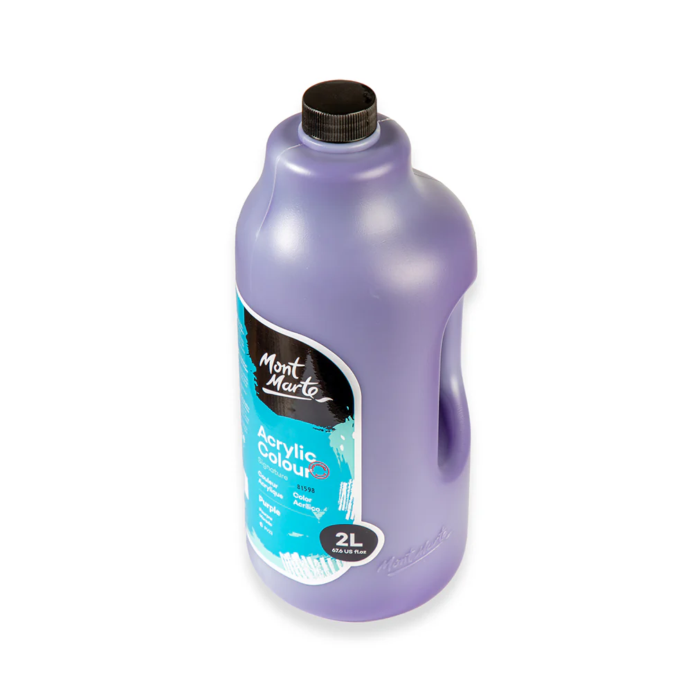 Acrylic Colour Paint Signature 2L (67.6 US fl.oz) Bottle – Purple - Image 4