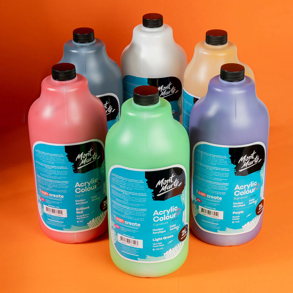 Acrylic Colour Paint Signature 2L (67.6 US fl.oz) Bottle – Purple - Image 9