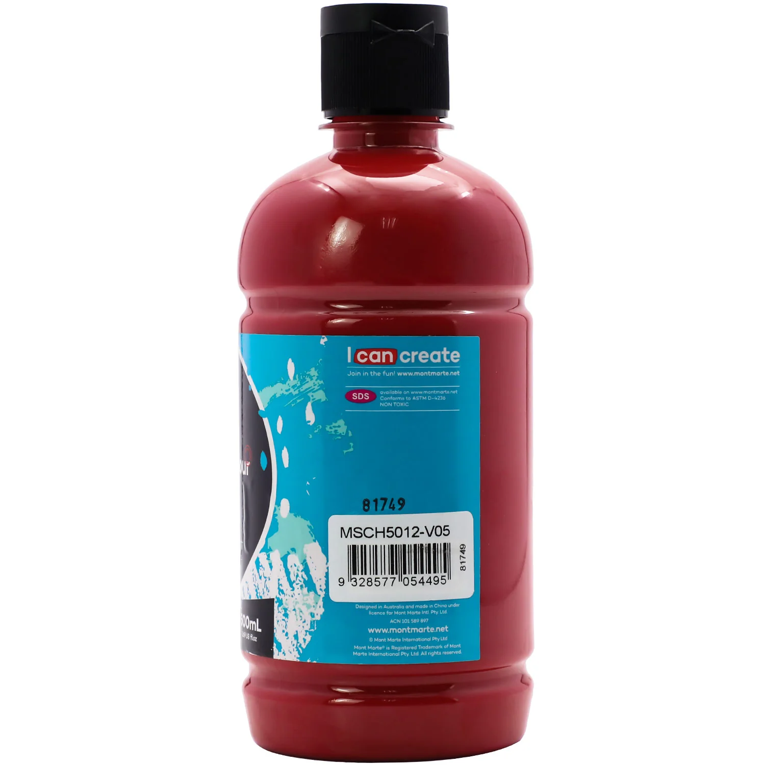 Acrylic Colour Signature 500ml (16.9 US fl.oz) - Crimson - Image 2