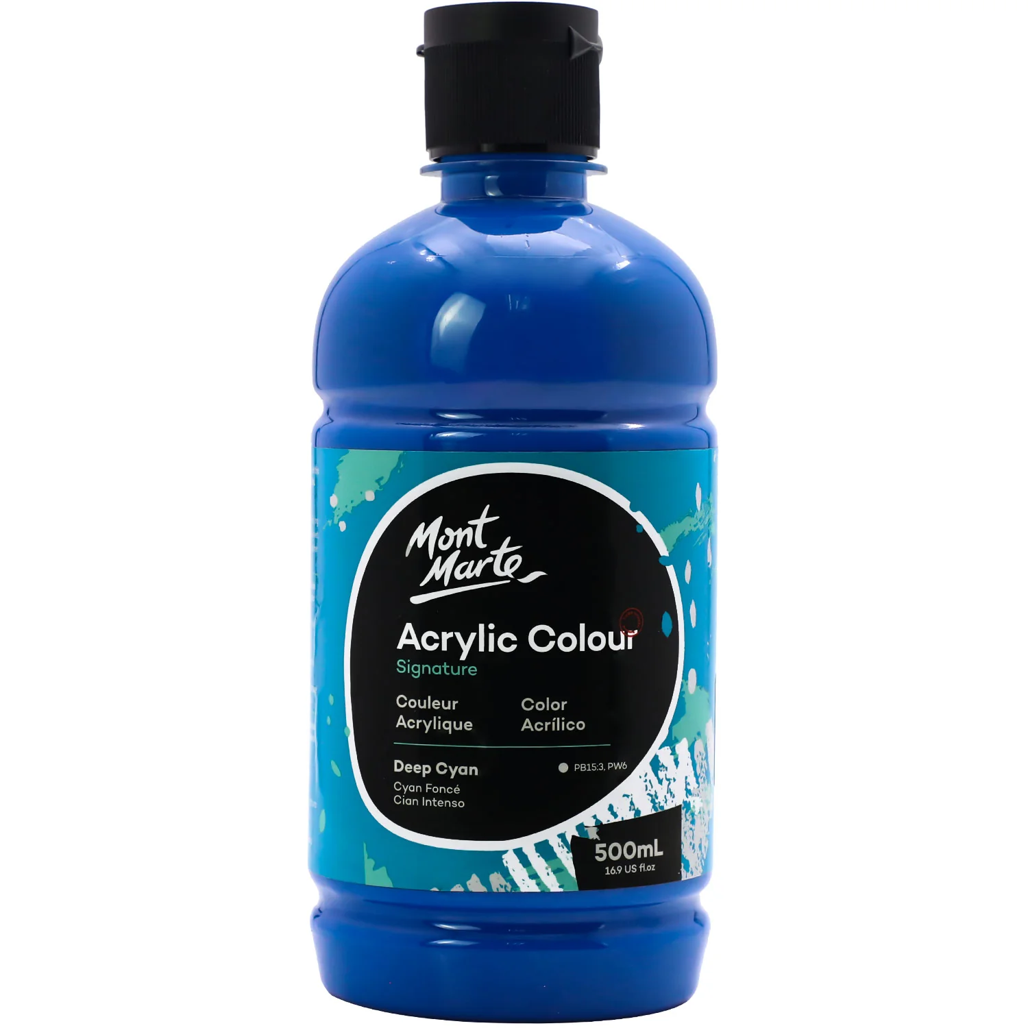 Acrylic Colour Signature 500ml (16.9 US fl.oz) - Deep Cyan