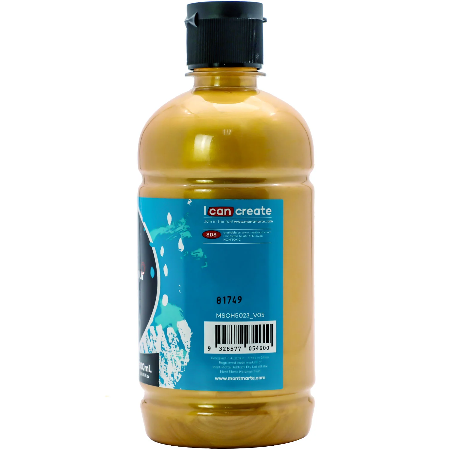 Acrylic Colour Signature 500ml (16.9 US fl.oz) - Gold - Image 2