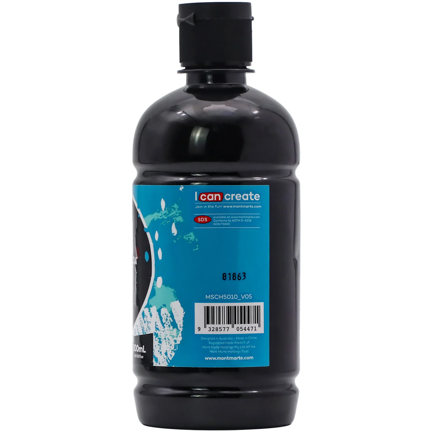 Acrylic Colour Signature 500ml (16.9 US fl.oz) - Lamp Black - Image 2