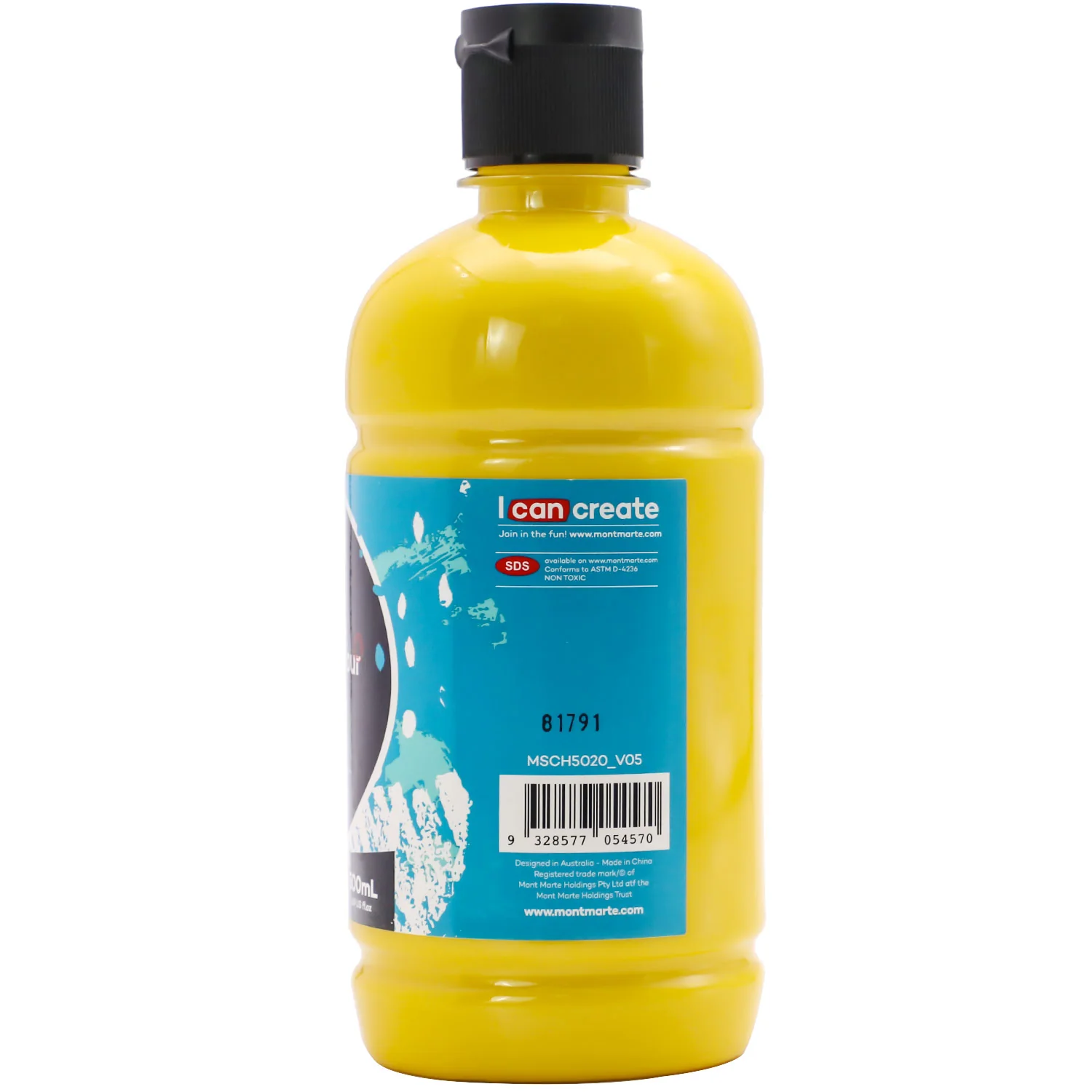 Acrylic Colour Signature 500ml (16.9 US fl.oz) - Medium Yellow - Image 2