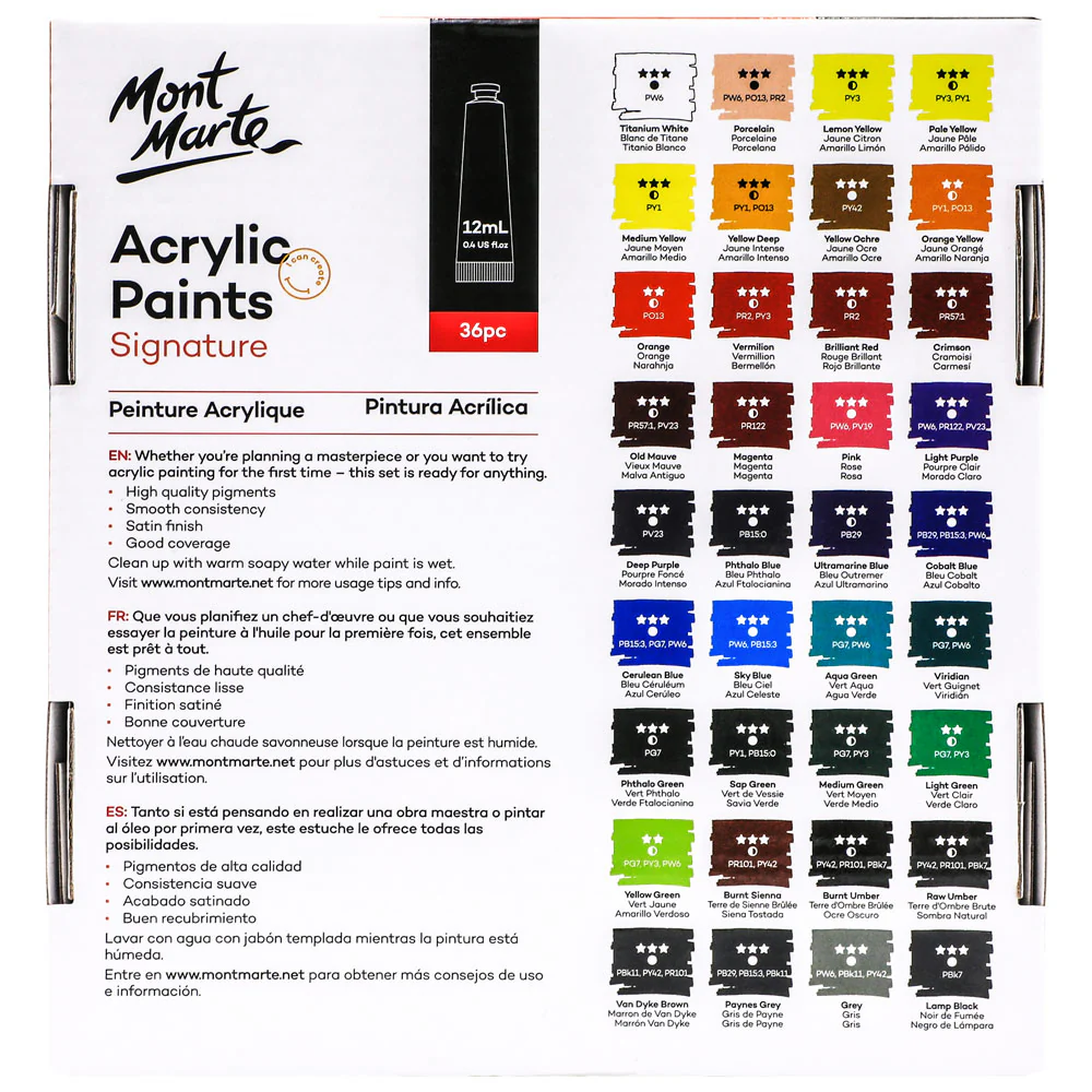 Acrylic Paints Set Signature 36pc x 12ml (0.4 US fl.oz) - Image 2