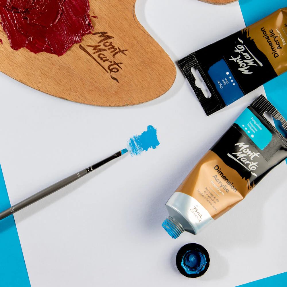 Artist Acrylic Brush Premium Taklon Angle 2 - Image 6