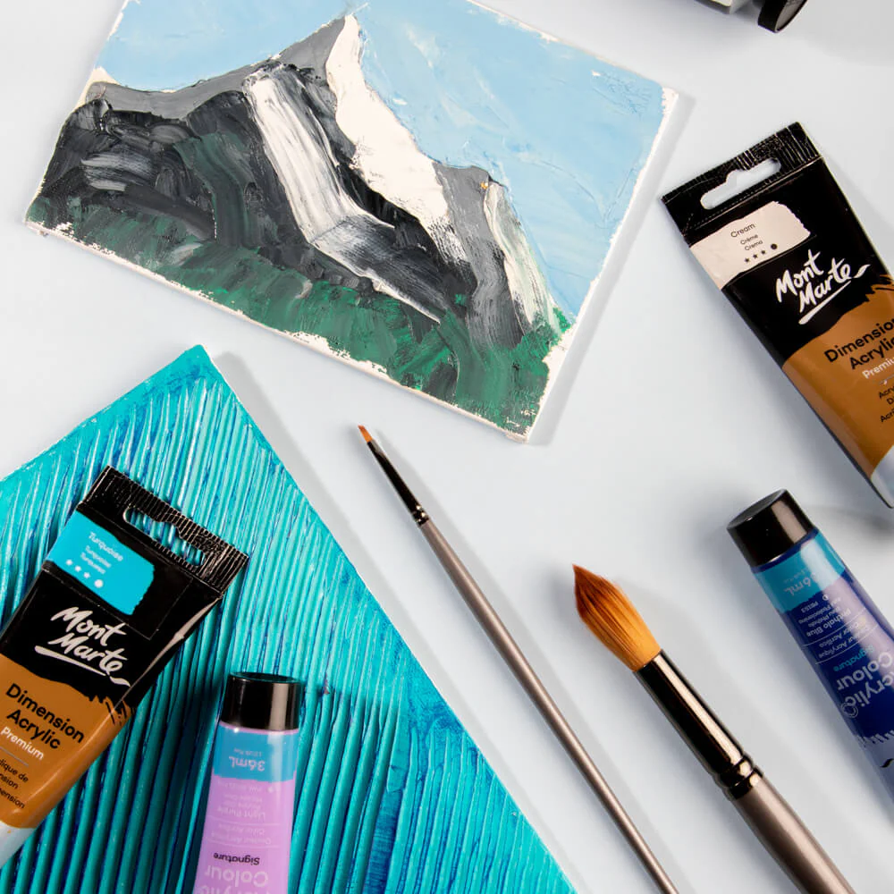 Artist Acrylic Brush Premium Taklon Angle 2 - Image 8