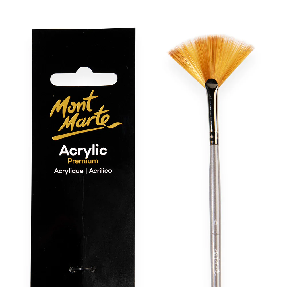 Artist Acrylic Brush Premium Taklon Fan 6 - Image 3