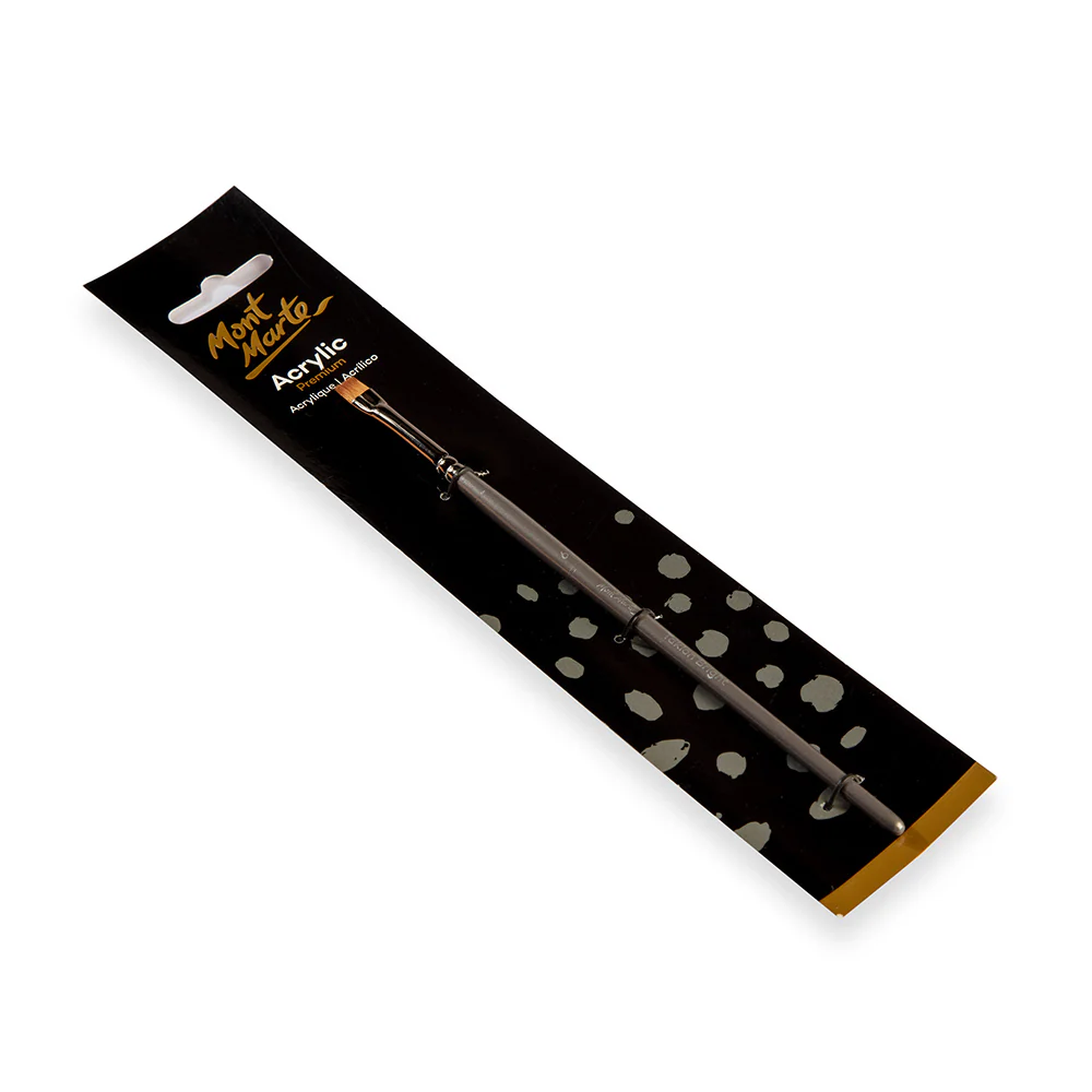 Artist Acrylic Brush Premium Taklon Short Bright 6 - Image 3