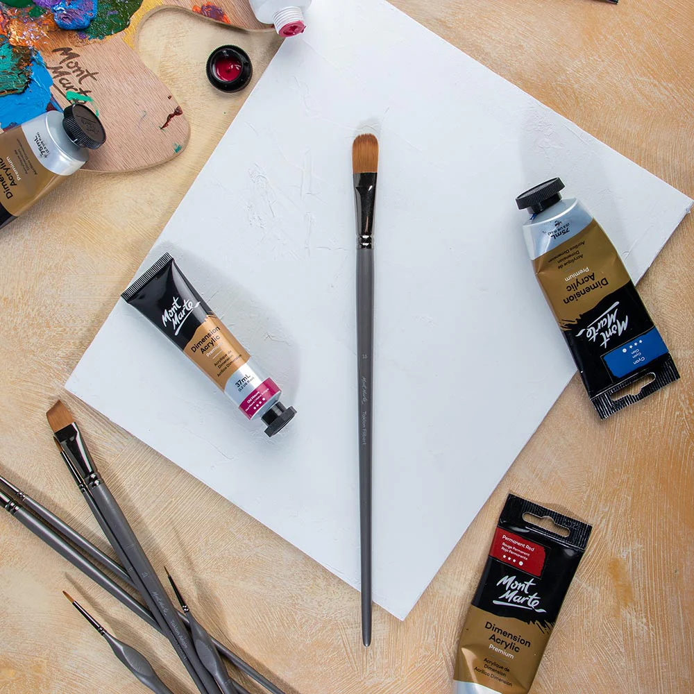 Artist Brush Taklon Filbert Premium 16 - Image 8