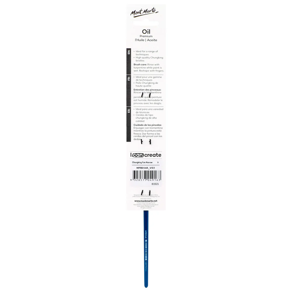 Artist Oil Brush Premium Chungking Fan Narrow 6 - Image 2