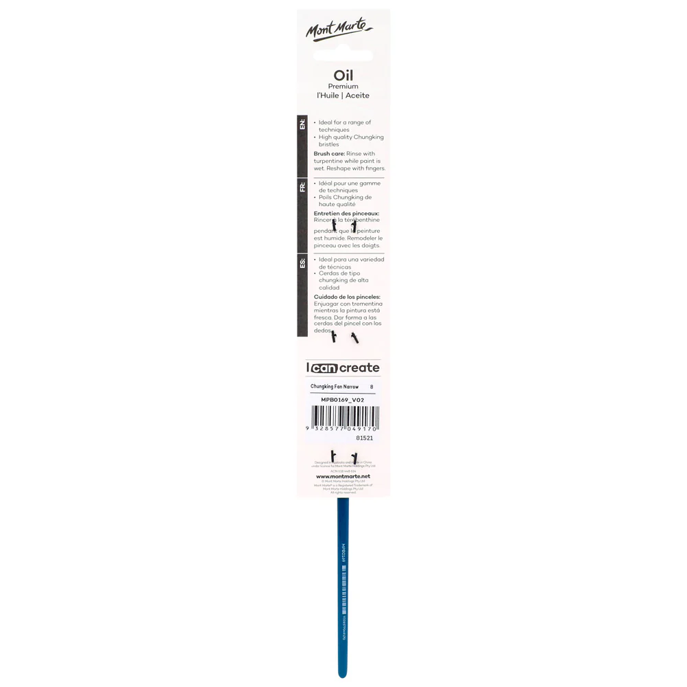 Artist Oil Brush Premium Chungking Fan Narrow 8 - Image 2
