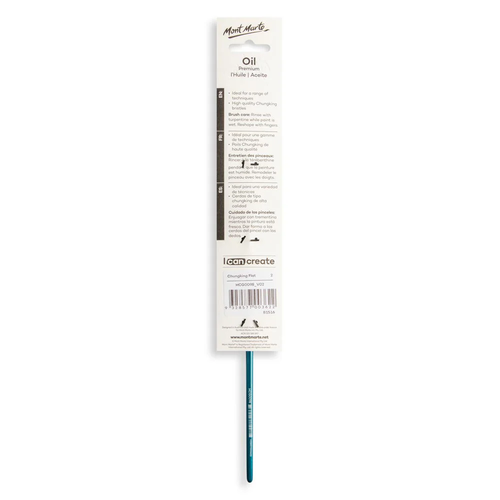 Artist Oil Brush Premium Chungking Flat 2 - Image 3