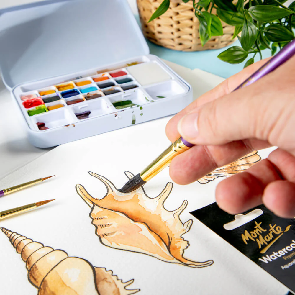 Artist Watercolour Brush Round Premium 6 - Image 4