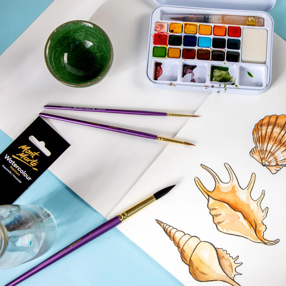 Artist Watercolour Brush Round Premium 6 - Image 6