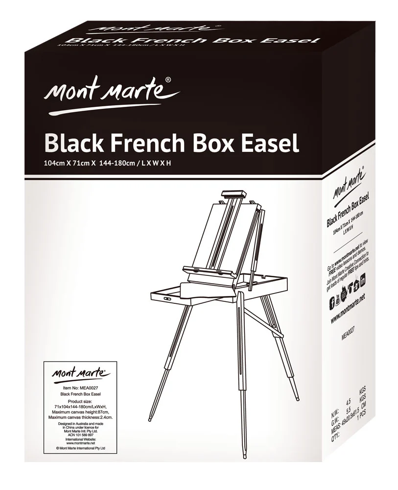 Black French Box Easel Signature - Image 2