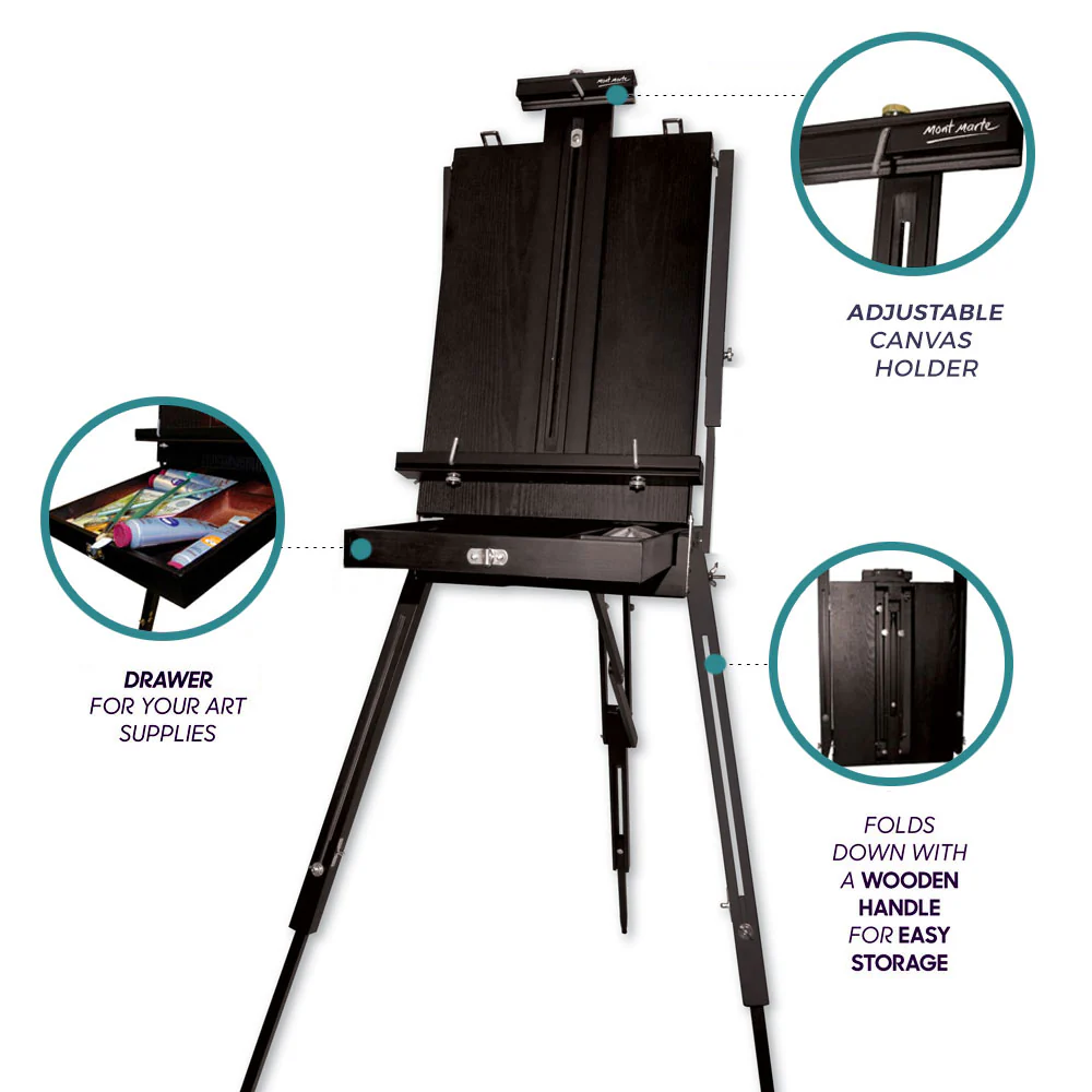Black French Box Easel Signature - Image 4