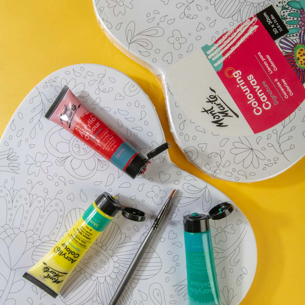 Colouring Canvas Heart Signature 30cm (11.8in) - Spring Season - Image 9
