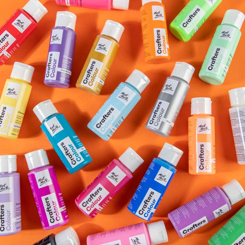 Crafters Colour Discovery Paint Set 21pc x 60ml (2 US fl.oz) - Image 2