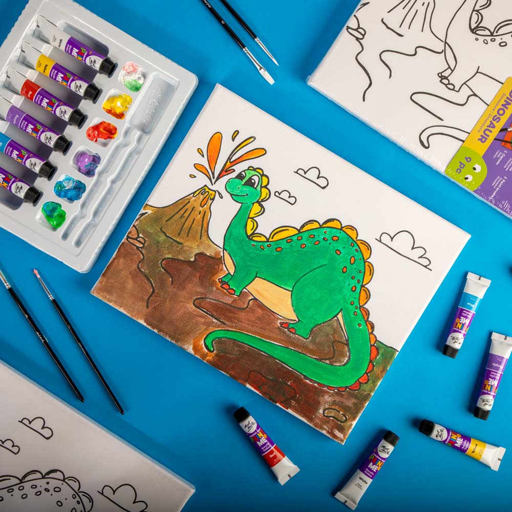 Creative Kids Paint Me Canvas Set 9pc - Dinosaur - Image 10