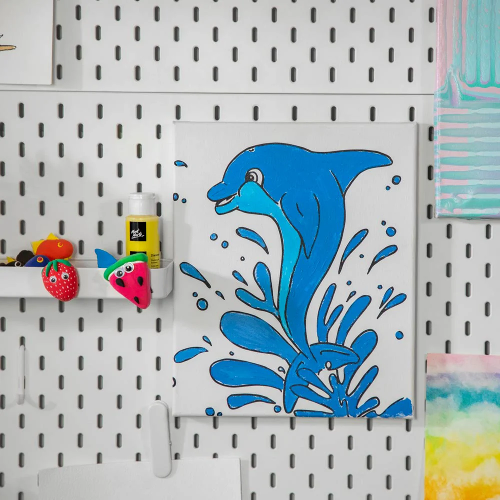 Creative Kids Paint Me Canvas Set 9pc - Dolphin - Image 9