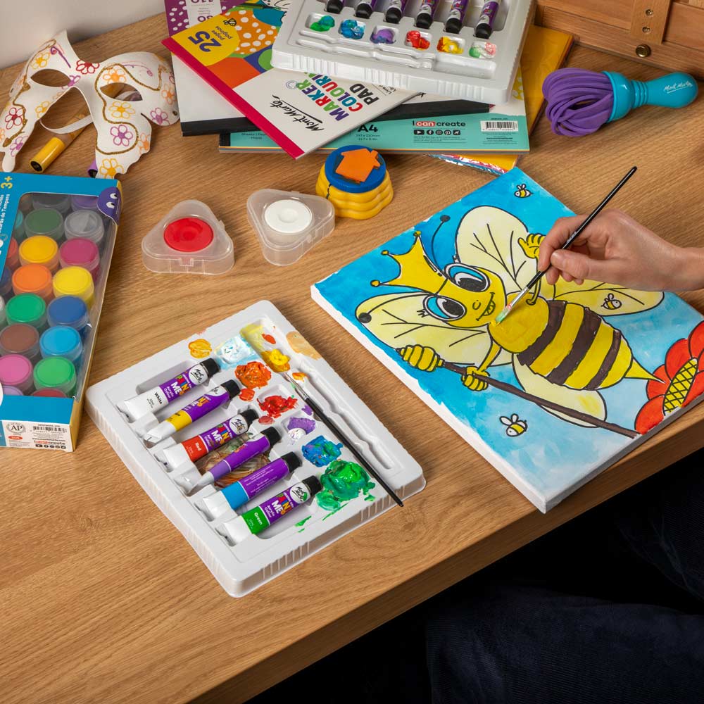 Creative Kids Paint Me Canvas Set 9pc - Queen Bee - Image 5