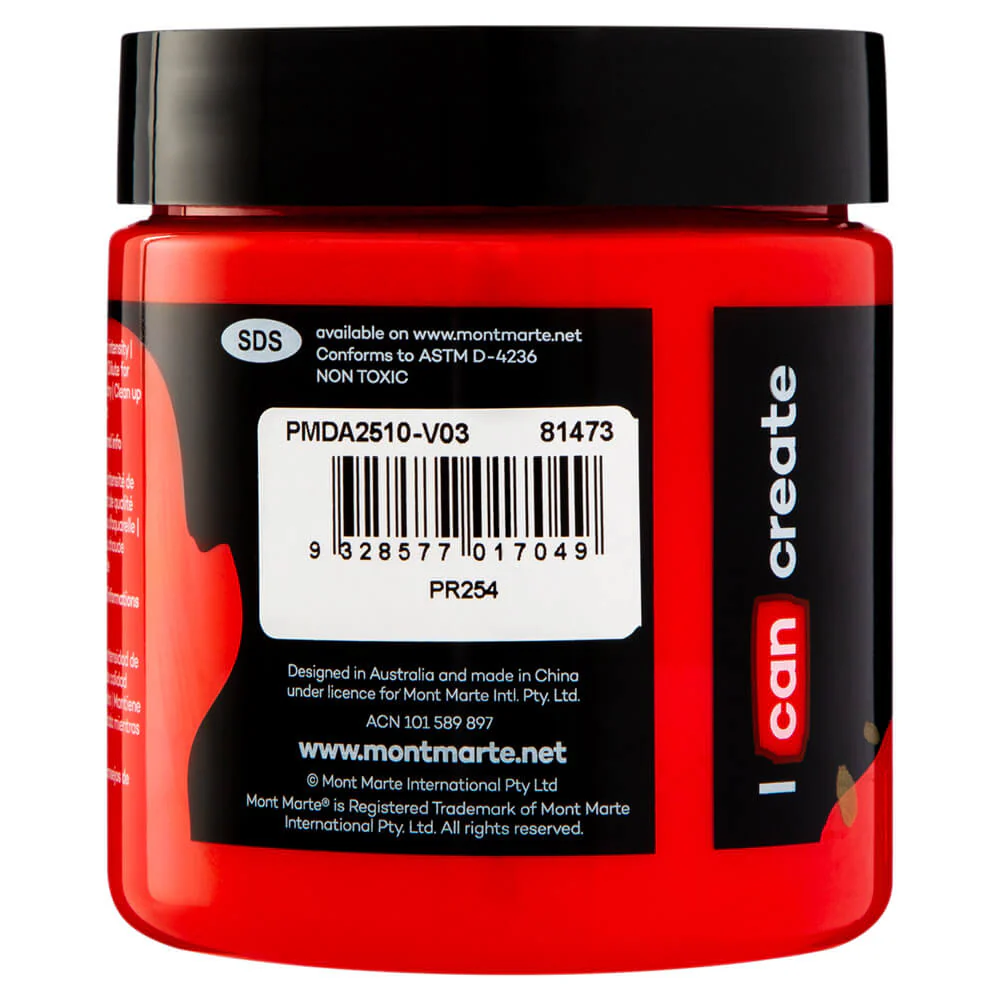 Dimension Acrylic Premium 250ml (8.5 US fl.oz) - Brilliant Red - Image 2
