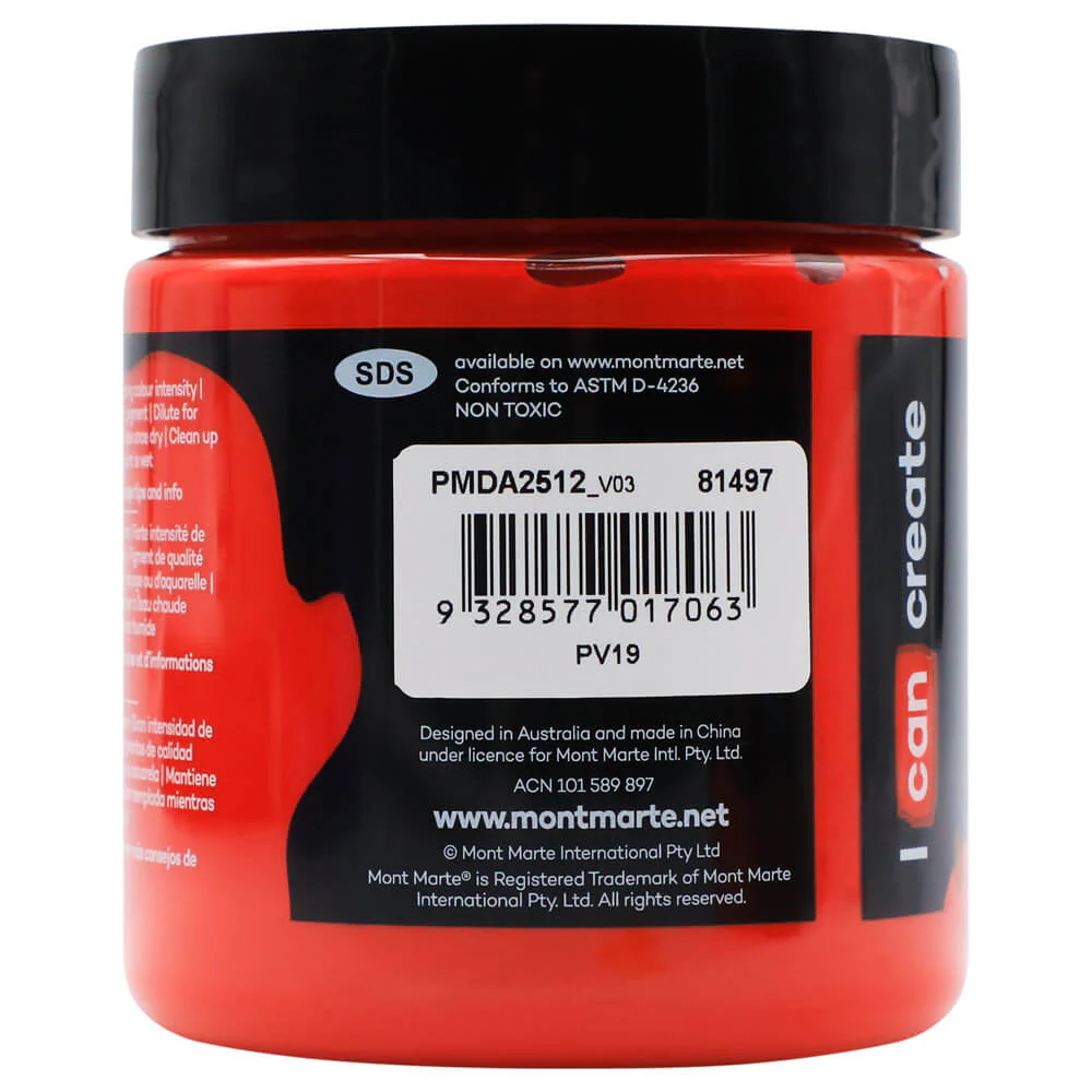 Dimension Acrylic Premium 250ml (8.5 US fl.oz) - Carmine - Image 2