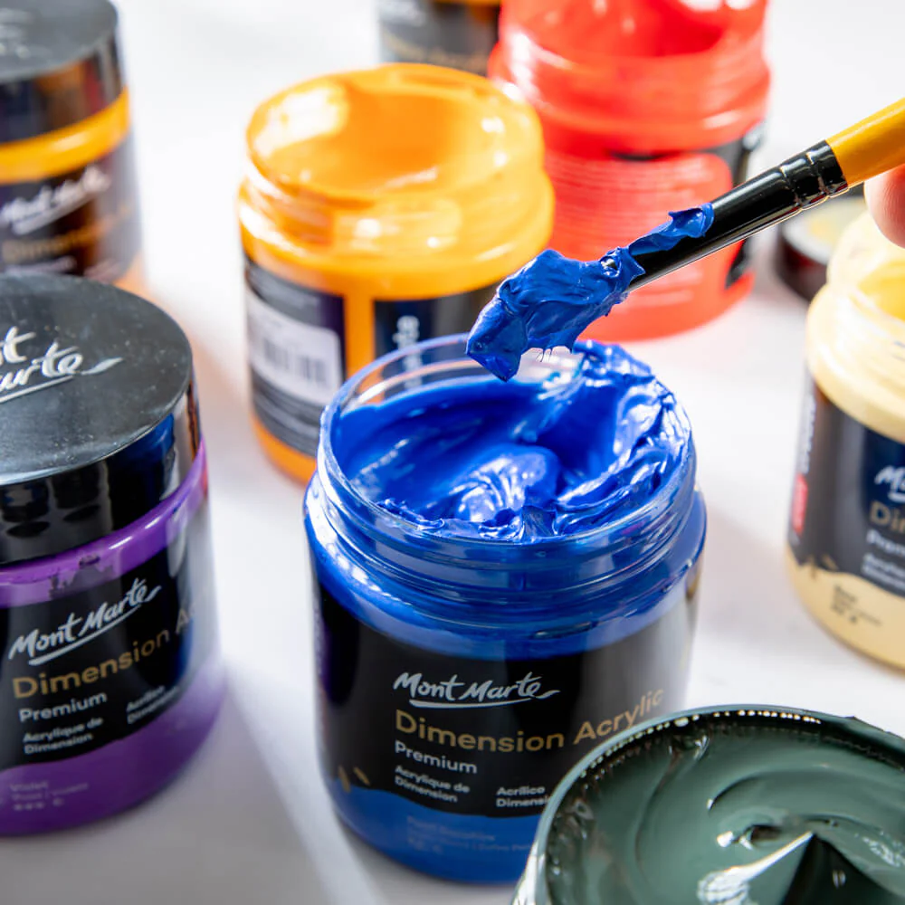 Dimension Acrylic Premium 250ml (8.5 US fl.oz) - Cyan Blue - Image 4