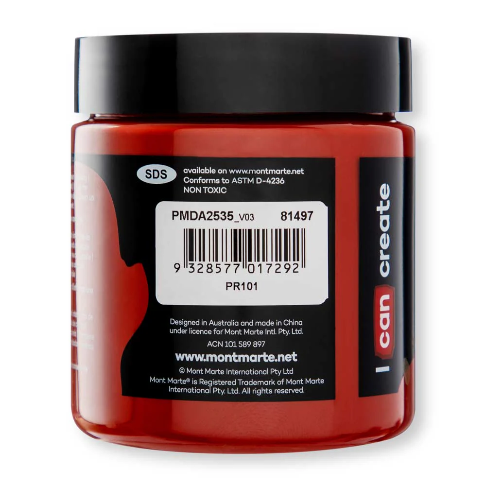 Dimension Acrylic Premium 250ml (8.5 US fl.oz) - Red Ochre - Image 2