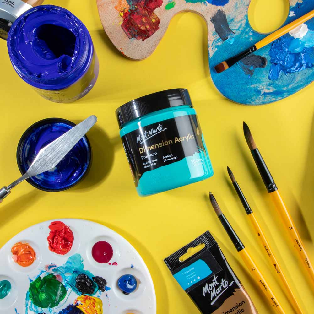 Dimension Acrylic Premium 250ml (8.5 US fl.oz) - Turquoise - Image 9
