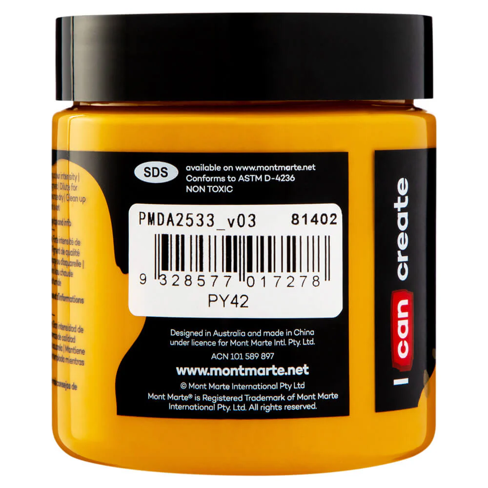 Dimension Acrylic Premium 250ml (8.5 US fl.oz) - Yellow Ochre - Image 2