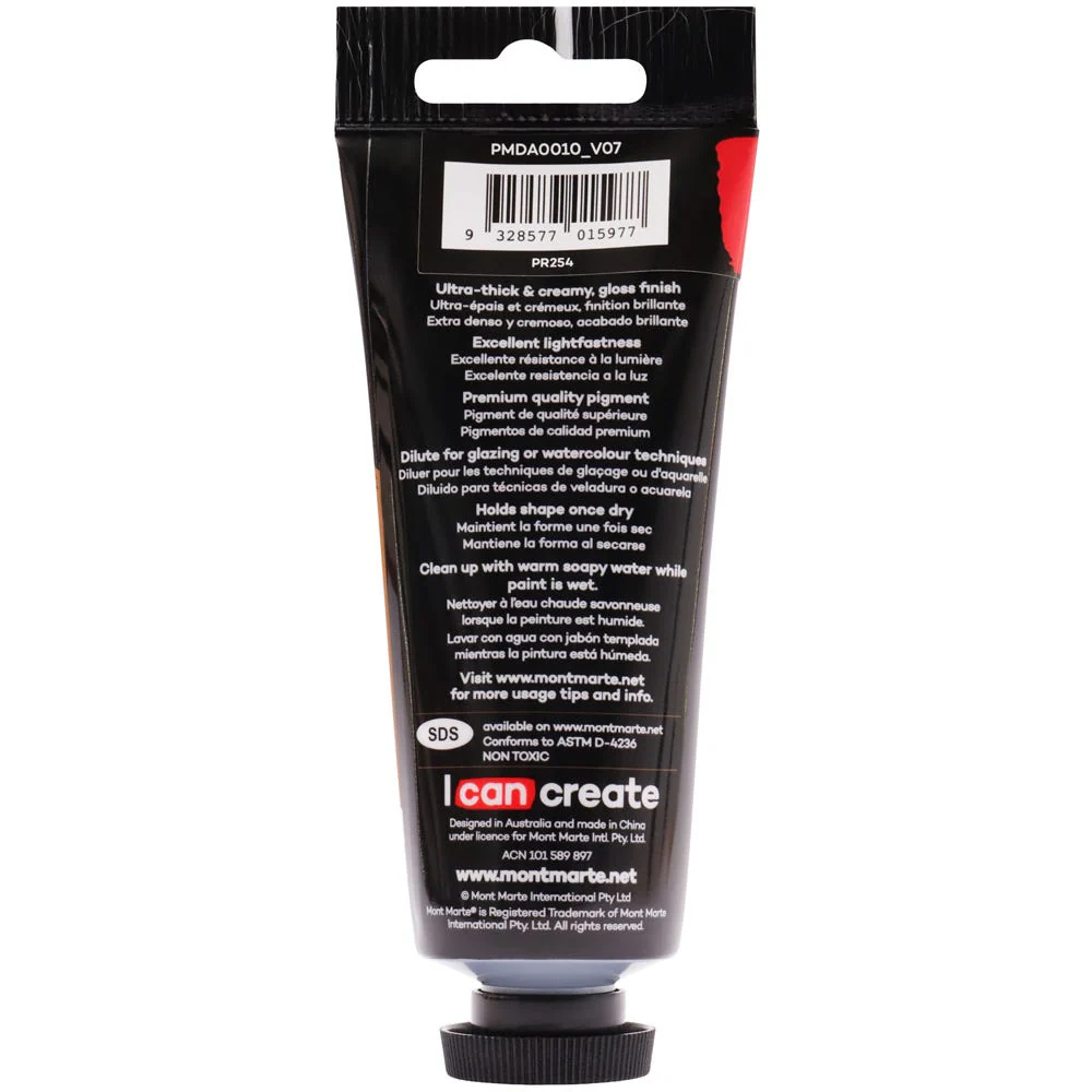 Dimension Acrylic Premium 75ml (2.5 US fl.oz) Tube - Brilliant Red - Image 3