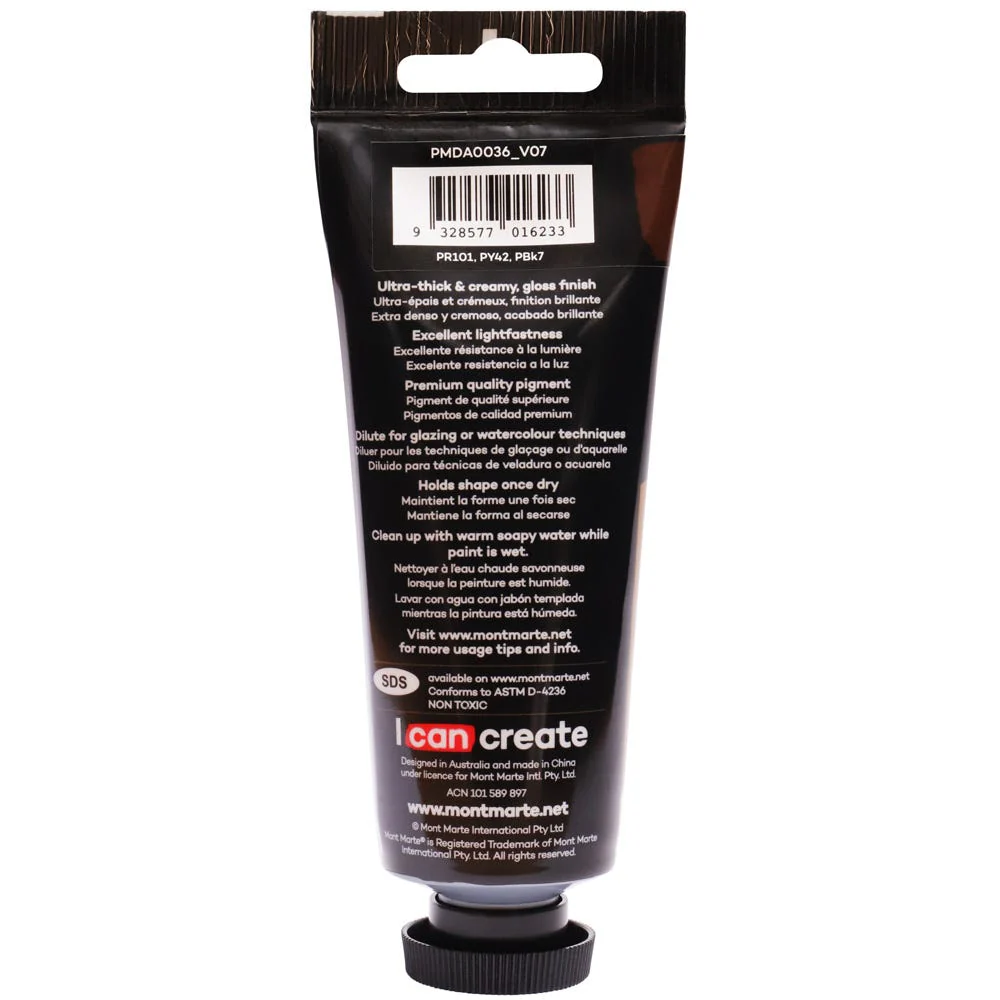 Dimension Acrylic Premium 75ml (2.5 US fl.oz) Tube - Burnt Umber - Image 3