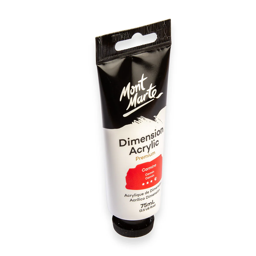 Dimension Acrylic Premium 75ml (2.5 US fl.oz) Tube - Carmine - Image 3
