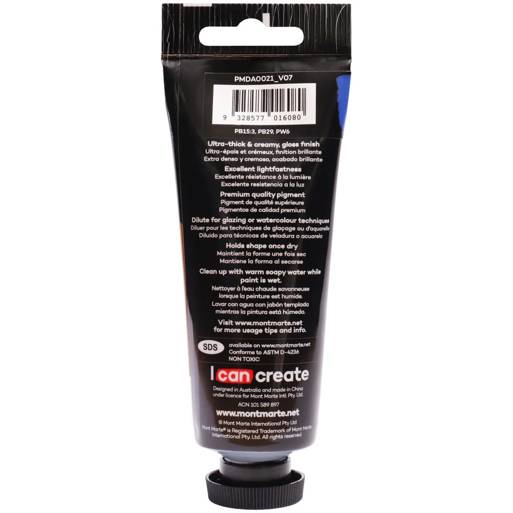 Dimension Acrylic Premium 75ml (2.5 US fl.oz) Tube - Cyan - Image 3