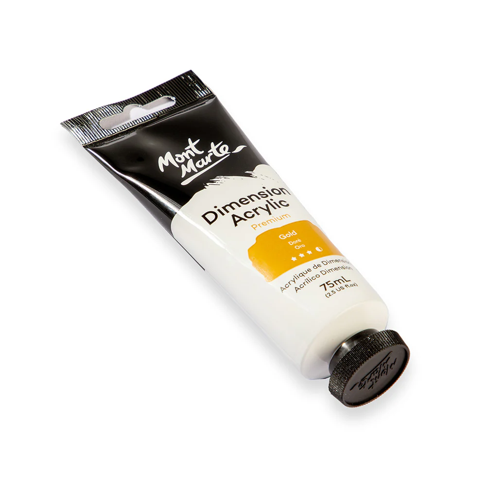 Dimension Acrylic Premium 75ml (2.5 US fl.oz) Tube - Gold - Image 3