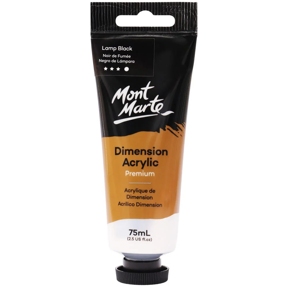 Dimension Acrylic Premium 75ml (2.5 US fl.oz) Tube - Lamp Black