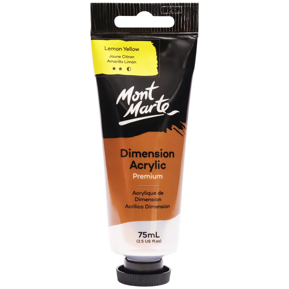 Dimension Acrylic Premium 75ml (2.5 US fl.oz) Tube - Lemon Yellow