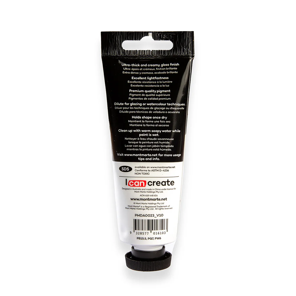 Dimension Acrylic Premium 75ml (2.5 US fl.oz) Tube - Monastral Cerulean - Image 3