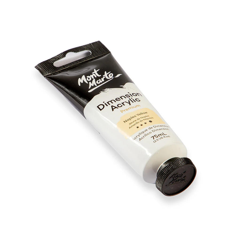 Dimension Acrylic Premium 75ml (2.5 US fl.oz) Tube - Naples Yellow - Image 3