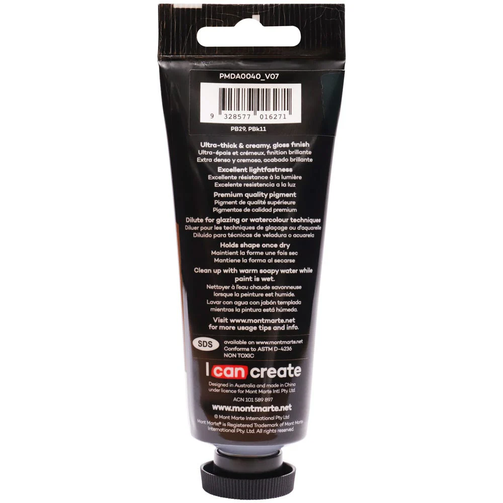Dimension Acrylic Premium 75ml (2.5 US fl.oz) Tube - Paynes Grey - Image 3