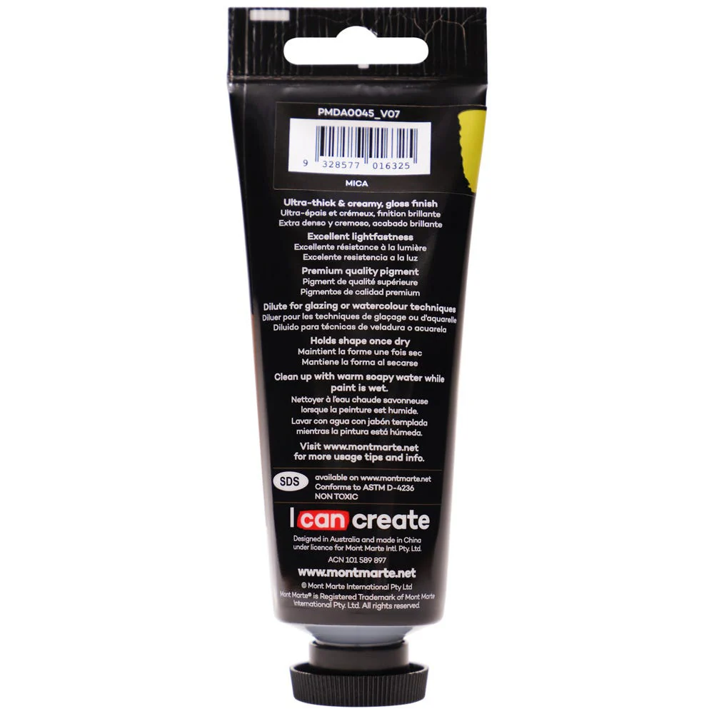 Dimension Acrylic Premium 75ml (2.5 US fl.oz) Tube - Pearl Yellow Mid - Image 2
