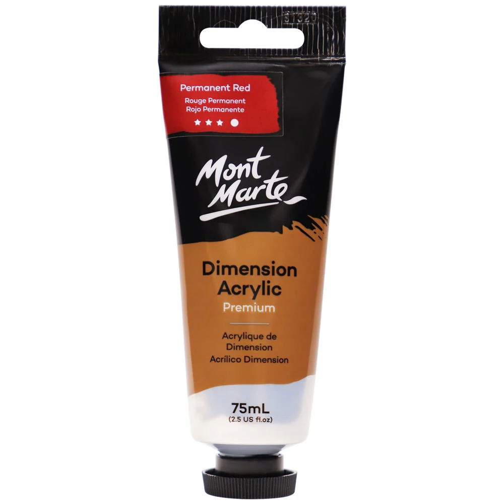 Dimension Acrylic Premium 75ml (2.5 US fl.oz) Tube - Permanent Red