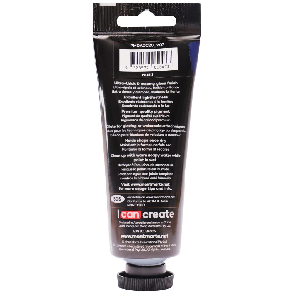 Dimension Acrylic Premium 75ml (2.5 US fl.oz) Tube - Phthalo Blue - Image 2